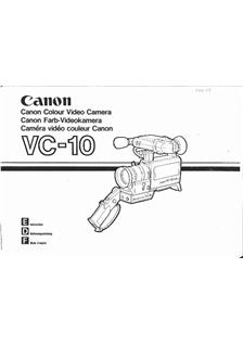 Canon VC 10 manual. Camera Instructions.